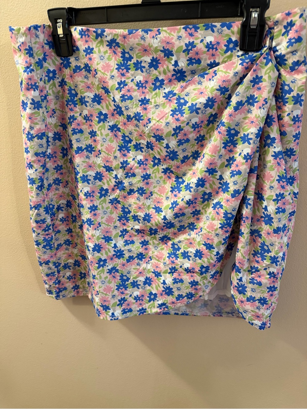 Princess Polly Floral Mini Skirt in Blue, Pink & Green size 12